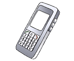 Zeichnung eines Mobil-Telefons